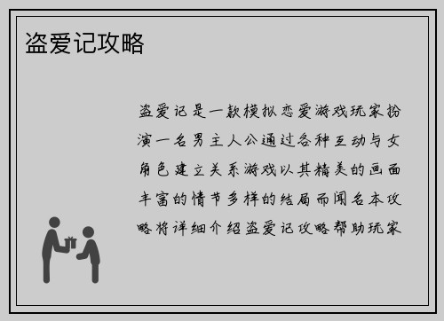 盗爱记攻略
